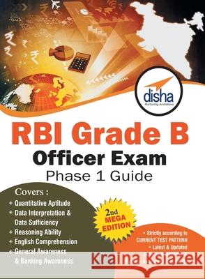 RBI Grade B Officer Exam Phase 1 Guide 2nd Mega Edition Disha Experts 9789386323910 Disha Publication