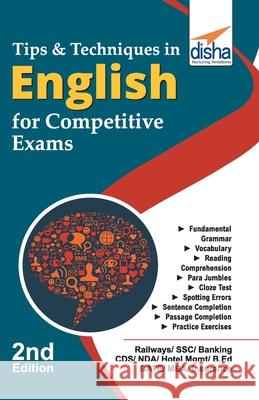 Tips & Techniques in English for Competitive Exams 2nd Edition Disha Experts 9789387421653 Disha Publication