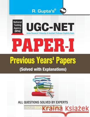 UGC-NET (Paper-I) Previous Years' Papers (Solved) Rph Editorial Board 9789387604643 Ramesh Publishing House