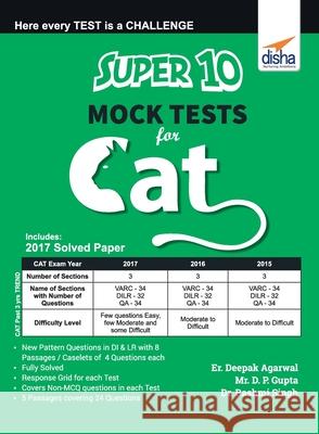 Super 10 Mock Tests for CAT Deepak E D. P. M Rashmi D 9789388240789 Disha Publication