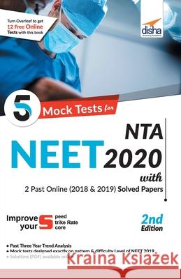 5 Mock Tests for NTA NEET 2020 with 2018 & 2019 Question Papers - 2nd Edition Disha Experts 9789389187427 Disha Publication