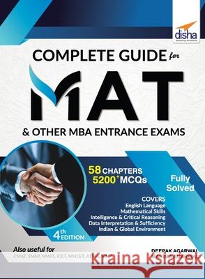 Complete Guide for MAT and other MBA Entrance Exams 4th Edition Disha Experts 9789389187526 Disha Publication