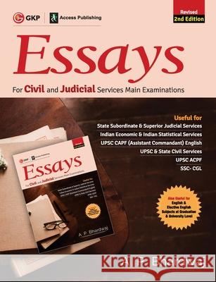 Essays for Civil and Judicial Services (Main) 2ed A. P. Bhardwaj 9789389718423 G.K Publications Pvt.Ltd