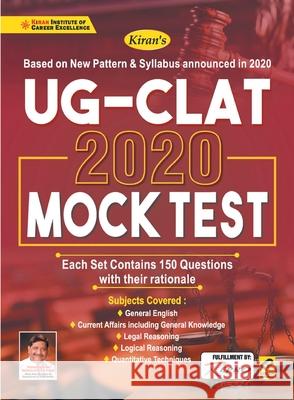 Kiran UG CLAT 2020 MOCK TEST (English) (2978) Unknown 9789389833706