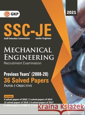 SSC 2021 Junior Engineers Paper I - Mechanical Engineering - 36 Previous Years Solved Papers (2008-20) Gautam Puri 9789390820535