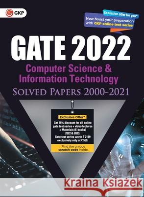 Gate 2022 Computer Science and Information Technologysolved Papers (2000-2021) G K Publications (P) Ltd 9789390820832 G. K. Publications