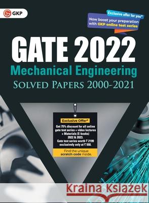 Gate 2022 Mechanical Engineering - Solved Papers (2000-2021) G K Publications (P) Ltd 9789390820979 G. K. Publications