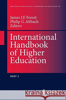 International Handbook of Higher Education Set Forest, James J. F. 9789400705623 Not Avail