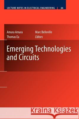 Emerging Technologies and Circuits Amara Amara Thomas Ea Marc Belleville 9789400733534 Springer