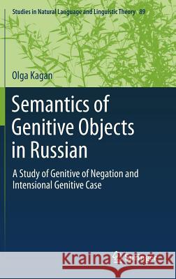 Semantics of Genitive Objects in Russian: A Study of Genitive of Negation and Intensional Genitive Case Olga Kagan 9789400752245 Springer