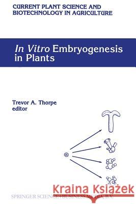 In Vitro Embryogenesis in Plants Trevor A. Thorpe 9789401042178