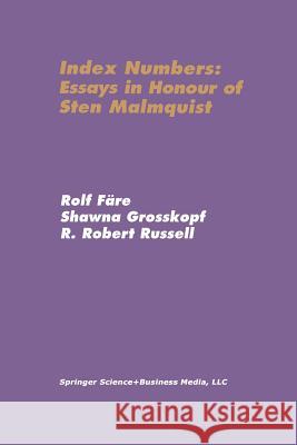 Index Numbers: Essays in Honour of Sten Malmquist Rolf Fare Shawna Grosskopf R. Robert Russell 9789401060356
