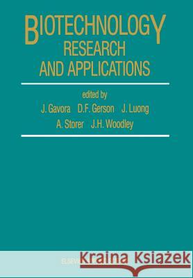 Biotechnology Research and Applications J. Gavora D. F. Gerson J. Luong 9789401071116 Springer