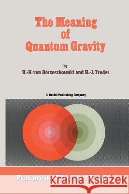 The Meaning of Quantum Gravity Horst-Heino Borzeszkowski H. J. Treder 9789401082297 Springer