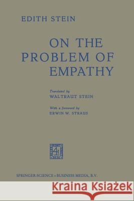 On the Problem of Empathy Waltraut Stein 9789401770910