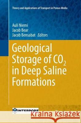 Geological Storage of Co2 in Deep Saline Formations Niemi, Auli 9789402414608