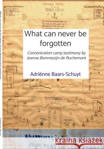 What can never be forgotten Baars-Schuyt, Adriënne 9789403768533