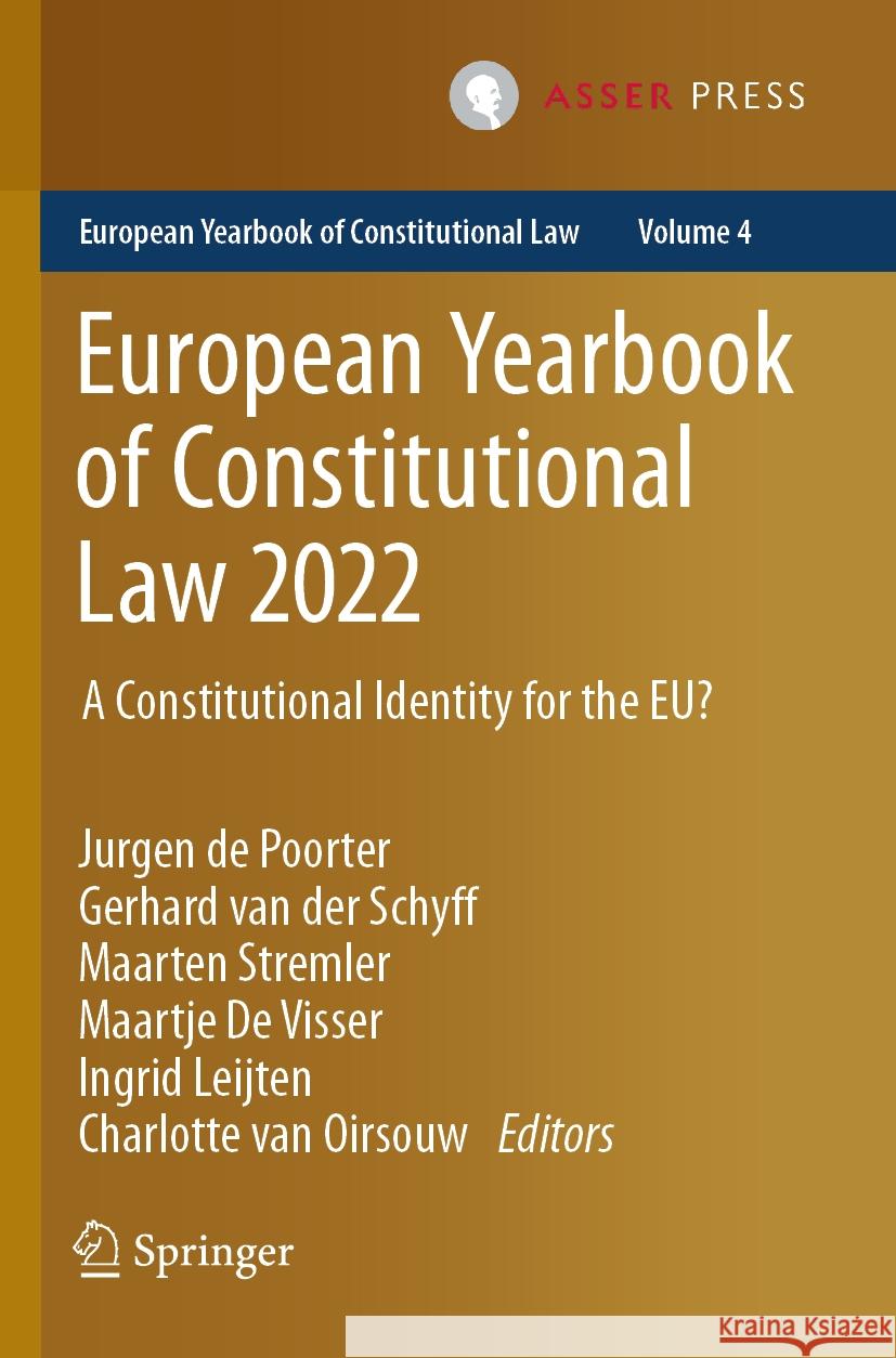 European Yearbook of Constitutional Law 2022  9789462655973 T.M.C. Asser Press