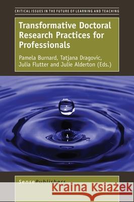 Transformative Doctoral Research Practices for Professionals Pamela Burnard Tatjana Dragovic Julia Flutter 9789463006286