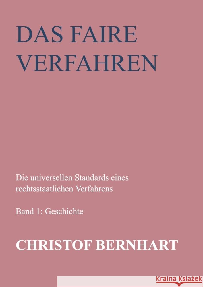 Das faire Verfahren Bernhart, Christof 9789463985352