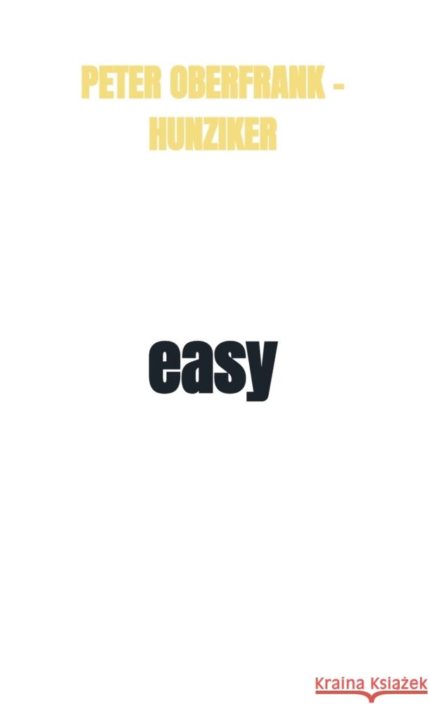 easy Oberfrank - Hunziker, Peter 9789463988094