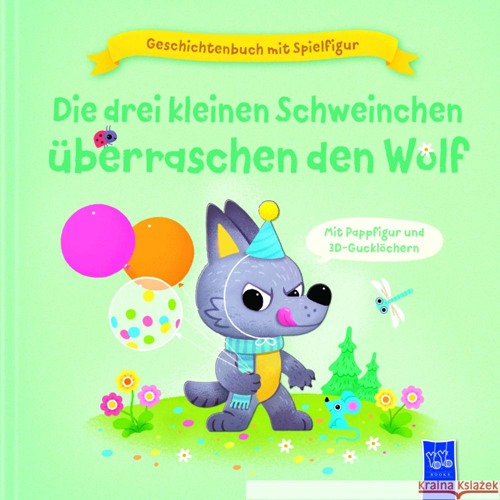 Geschichtenbuch mit Spielfigur -Die drei kleinen Schweinchen überraschen den Wolf Harman, Julie 9789464546019
