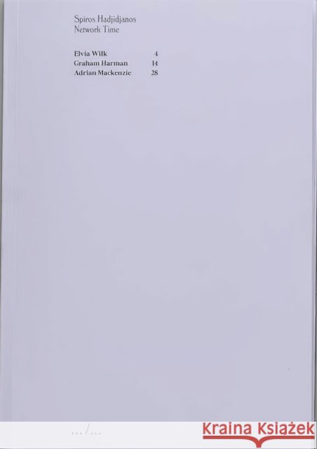 Network Time Spires Hadjidjianos 9789490800253