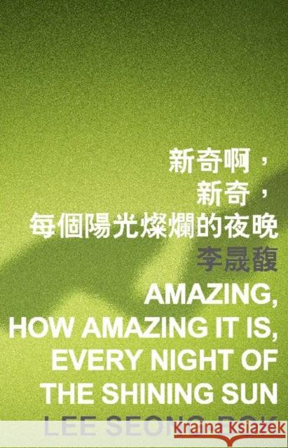 Amazing, How Amazing It Is, Every Night of the Shining Sun Bei Bei Lee Bei  9789629966157 The Chinese University Press