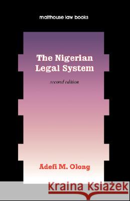 The Nigerian Legal System Olong Adefi 9789780232276 Malthouse Press Ltd,Nigeria