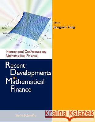 Recent Developments in Mathematical Fina Joingmin Yong 9789810247973 World Scientific Publishing Company