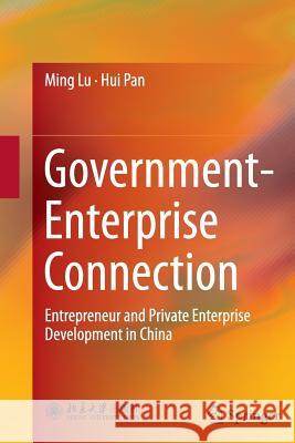 Government-Enterprise Connection: Entrepreneur and Private Enterprise Development in China Lu, Ming 9789811012952 Springer