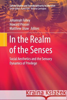 In the Realm of the Senses: Social Aesthetics and the Sensory Dynamics of Privilege Fahey, Johannah 9789811013454 Springer