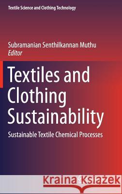 Textiles and Clothing Sustainability: Sustainable Textile Chemical Processes Muthu, Subramanian Senthilkannan 9789811021848