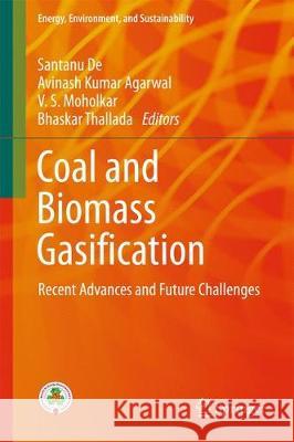 Coal and Biomass Gasification: Recent Advances and Future Challenges De, Santanu 9789811073342 Springer