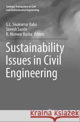 Sustainability Issues in Civil Engineering  9789811094811 Springer