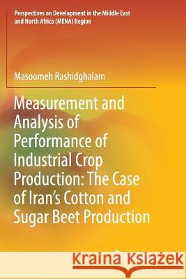 Measurement and Analysis of Performance of Industrial Crop Production: The Case of Iran's Cotton and Sugar Beet Production Masoomeh Rashidghalam 9789811343285 Springer
