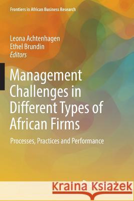 Management Challenges in Different Types of African Firms: Processes, Practices and Performance Achtenhagen, Leona 9789811351617 Springer