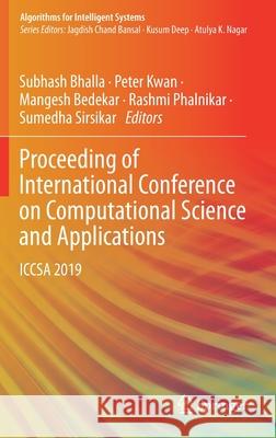 Proceeding of International Conference on Computational Science and Applications: Iccsa 2019 Bhalla, Subhash 9789811507892 Springer