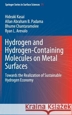 Hydrogen and Hydrogen-Containing Molecules on Metal Surfaces: Towards the Realization of Sustainable Hydrogen Economy Kasai, Hideaki 9789811569937 Springer