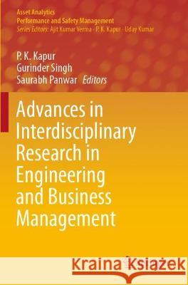 Advances in Interdisciplinary Research in Engineering and Business Management  9789811600395 Springer Nature Singapore