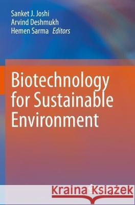 Biotechnology for Sustainable Environment  9789811619571 Springer Nature Singapore