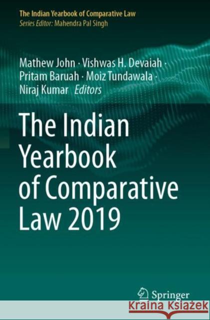 The Indian Yearbook of Comparative Law 2019  9789811621772 Springer Nature Singapore