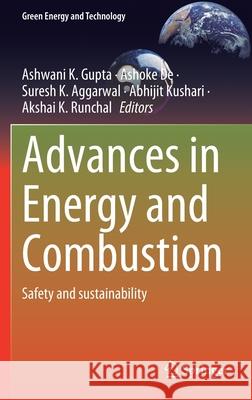 Advances in Energy and Combustion: Safety and Sustainability Ashwani K. Gupta Ashoke de Suresh K. Aggarwal 9789811626470 Springer
