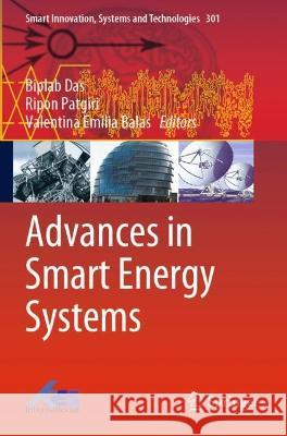 Advances in Smart Energy Systems  9789811924149 Springer Nature Singapore