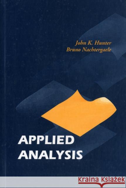 Applied Analysis  9789812705433 World Scientific Publishing Company