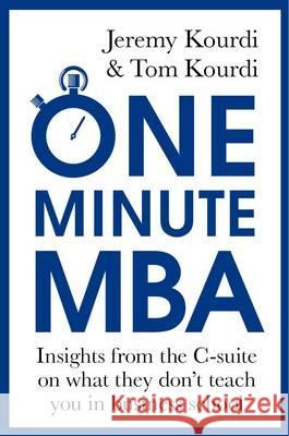 One Minute MBA Jeremy Kourdi 9789814302692 0