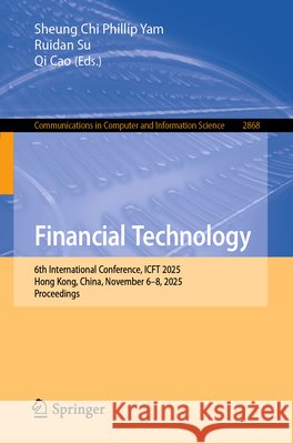 Financial Technology  9789819201259 Springer Verlag, Singapore