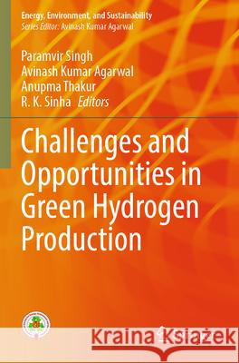 Challenges and Opportunities in Green Hydrogen Production  9789819713417 Springer Nature Singapore