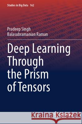 Deep Learning Through the Prism of Tensors Singh, Pradeep, Raman, Balasubramanian 9789819780211