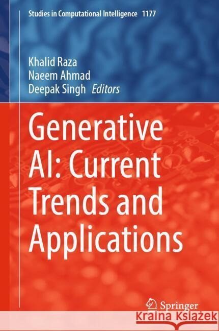 Generative AI: Current Trends and Applications  9789819784592 Springer